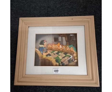 3D PICTURE OF SNOW WHITE &amp; THE SEVEN DWARFS &amp; A F/G PRINT OF DUSTMAN BY BERYL COOK