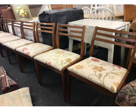 7 RETRO LADDER BACK DINING CHAIRS