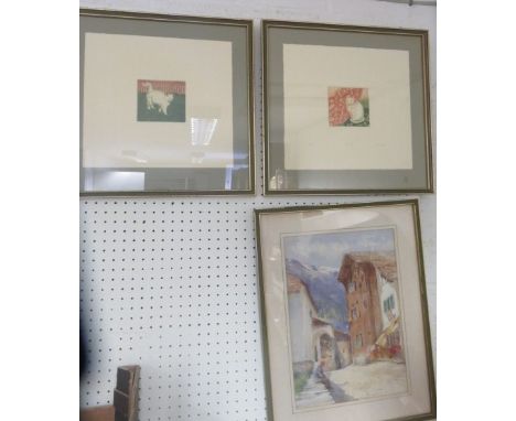 After Laura Boyd, an artists proof together with a limited edition prints of two cats titled 'Roci' and 'Roci II', together w