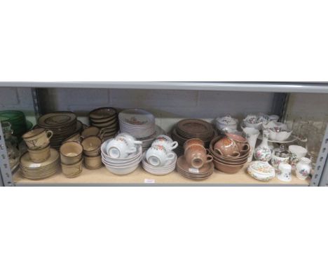 Denby 'Savoy' part tea service, together with a, Denby 'Summerfields' part dinner service, a Denby 'Sumatra' part dinner serv