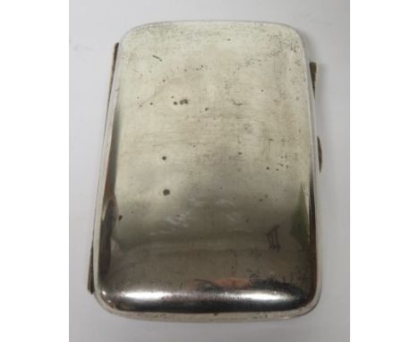 Silver cigarette case, hallmarked for Birmingham, 1905, weight 5.1ozt