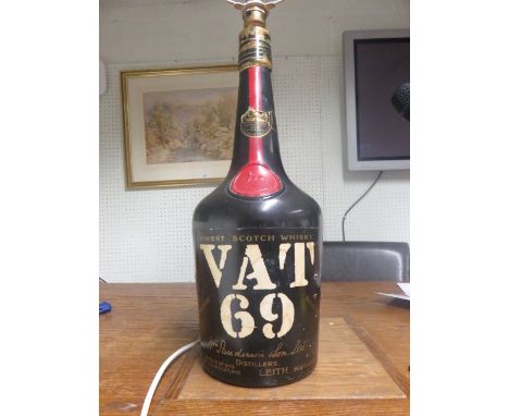 Scotch Whisky bottle converted to a lamp