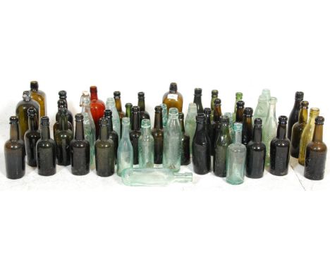 A collection of 19th Century and early 20th century glass advertising bottles to include Laing &amp; Co, the newcastle brewer