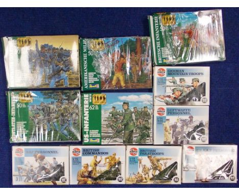 Airfix and Revell. Eleven boxes of various era 1:72 scale plastic figures.