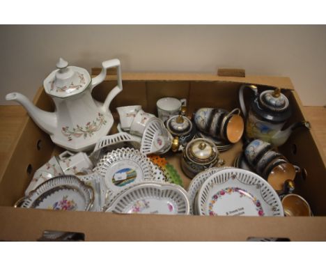 A Johnson Bros 'Eternal Beau' part coffee service (13 pieces) an Oriental style 'Fairylite' part tea service (16 pieces) and 