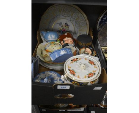 A 20th Century Royal Worcester porcelain cabinet plate decorated with a floral spray within a duck egg blue border, diameter 