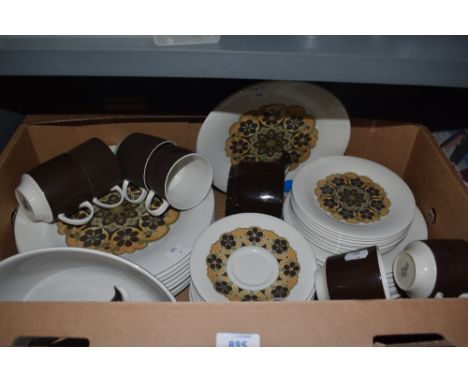 A Royal Doulton 'Segouva' pattern aprt dinner service comprising of approximately fifty pieces which includes dinner plates, 