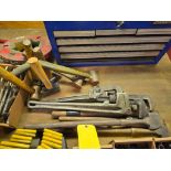 (3) Pipe Wrenches, up to 24", Bronze Hammers, & Spades