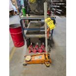 4,500 LB. Hydraulic Floor Jack, (3) Big Red 3-Ton Jack Stands, & 6-Ton Bottle Jack