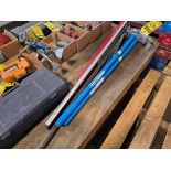 (2) Manual Pipe Benders, (3) Crow Bars, Squares, & Levels