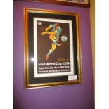 World Cup Germany 1974 print, 5 of 4000, 24in w x 32in hgt