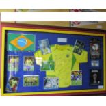 Brazil 2002 shirt, 72-1/2in w x 42-1/2in hgt