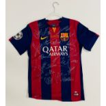 Barcelona 2014/2015 treble winners signed jersey