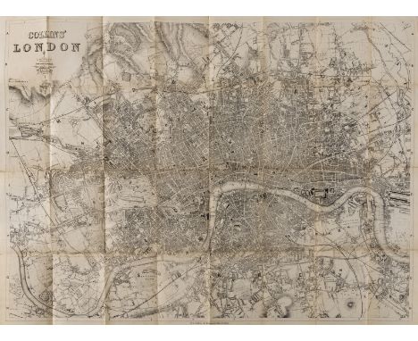 London.- Collins (Henry George) Collins' London, showing from Kensall Green to Highbury, and the Isle of Dogs to Brixton, lit