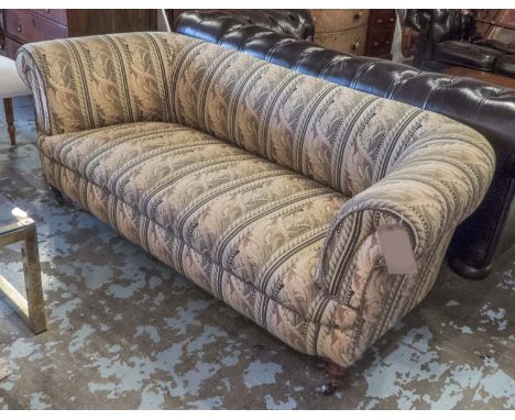 CHESTERFIELD SOFA, Victorian mahogany in patterned upholstery, 181cm x 75cm x 66cm H.