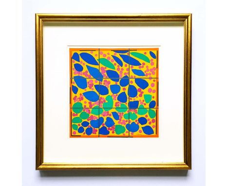 HENRI MATISSE 'LIERRE EN FLEUR', 1954, lithograph, Mourlot Freres Paris, signed in the plate, 25cm x 25cm, framed and glazed.