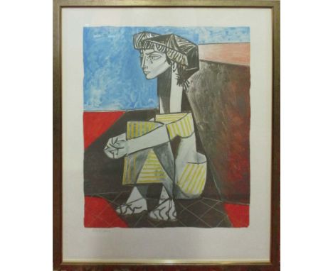 PABLO PICASSO, 'Jacqueline with Crossed Hands,' 1954, lithograph, signed in the plate, numbered 1771/3000 in pencil, 76cm x 5