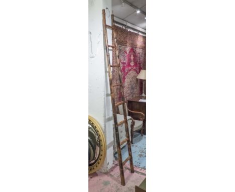 LADDER, bamboo, 38cm x 260cm H. (with faults)