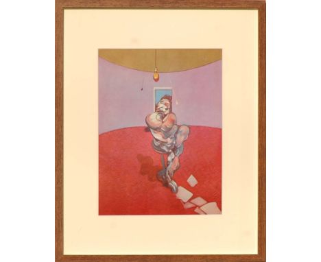 FRANCIS BACON 'George Dyer staring at a cord', lithograph in colours, 1966, printed by Maeght, 33cm x 25cm, framed.