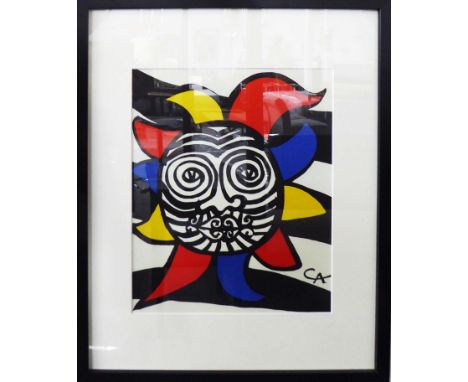 ALEXANDER CALDER, lithograph, signed in the plate, Derriere Le Mirroir n.156, February 1966, Ed. Maeght, 36cm x 28cm, framed 