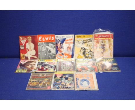 MISCELLANEOUS COMICS TO INCLUDE PRINCESS PICTURE LIBRARY No. 54, 95, 96, Elvis Monthly No. 5, Fans' Star Library No. 15 Doris