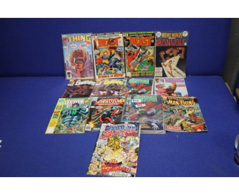 DC AND MARVEL COMICS, to include Green Lantern, The Tomb Of Dracula, The Thing, The Gargoyle, The Beast, Ironwolf and The Man