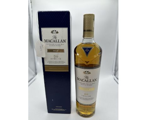 A bottle of Macallan Gold malt whisky,
Speyside Scotland
single malt scotch whisky
double cask
70cl bottle&nbsp;
40 % abv
pre