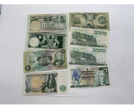 A collection of British vintage bank notes