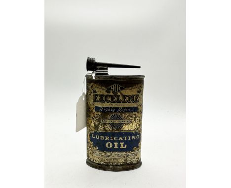 A vintage oil tin lubricating oil, 