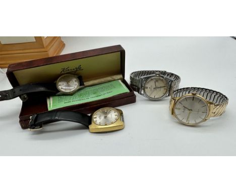 4x gents vintage mechanical watches, all require attention