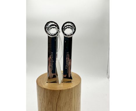 A Snap on tools kitchen knife set, spanner bladed knives set + wooden stand