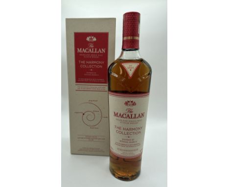 A bottle of Macallan Harmony Intense Arabia malt whisky
second limited edition release
single malt scotch whisky
from Speysid