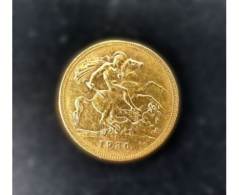 1930 Gold Sovereign - King George V-SA,
full sovereign coin,
weight 7.98 grams
George the dragon design,
mint mark SA denotes