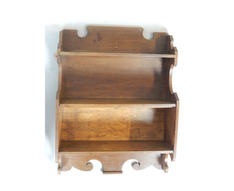 Mahogany three tier wall bracket.