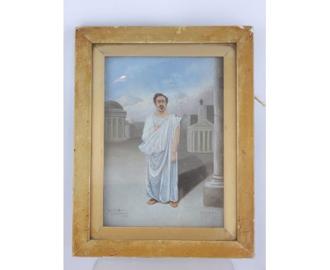 G Crisp, Portrait of G V Brooke, classical actor dressed as Virginius, oil on canvas, signed, titled and dated 1853, 24 x 16c