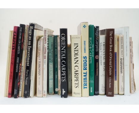 A collection of reference books on rugs and carpets, 20th / 21st century, to include The Country Life Book of Rugs and Carpet