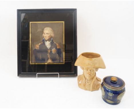 A Royal Doulton character jug of Lord Nelson, a replica of the original made by Doulton and Watts, Lambeth, early 20th centur