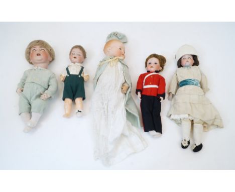 An Armand Marseille 990 bisque head doll on straight limbed character body, together with an AM 371 Dream Baby on bent limbed