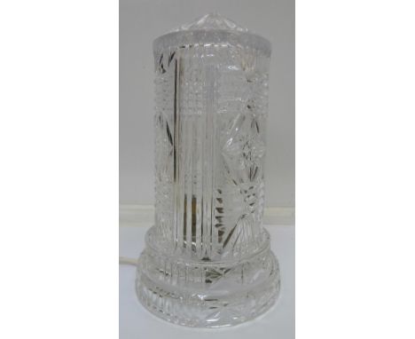 A glass table lamp, height 22cm