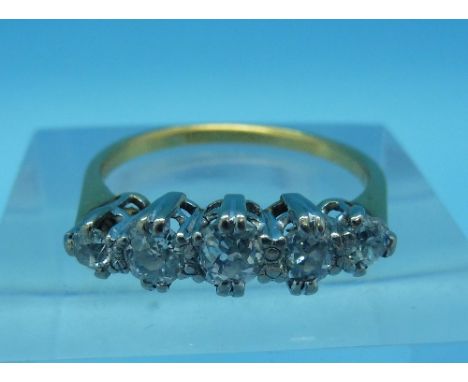 An 18ct gold and diamond ring, weight 3.1g, size O