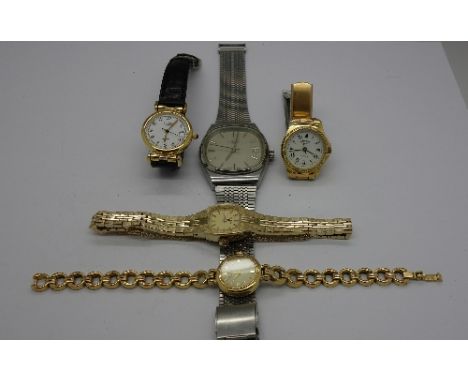 Four lady's and one gentleman's Rotary wristwatches