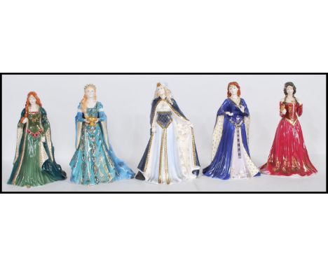 A collection of five Royal Worcester limited edition figurines to include&nbsp; - 'The Chalice of Love', sculpted by Peter Ho