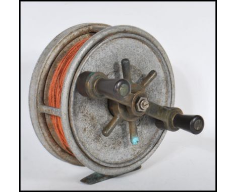 A first half of the 20th Century Hardy Bros Ltd ' The Fortuna 7 ' Alloy Deep Sea Reel c. 1934-1956 fitted with Capstan wheel 