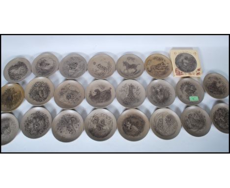 A collection of Poole pottery collectors stoneware animal plaques / small plates by Barbara Linley Adams from the wildlife se