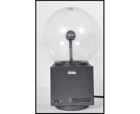 A retro 20th Century desk top plasma display gas globe Eye Of The Storm Lightning lamp,&nbsp; &nbsp;glass globe to the top wh