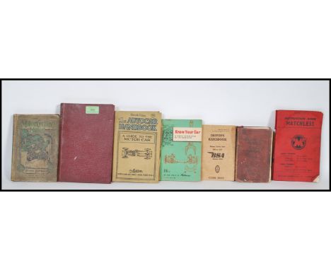 A collection of vintage early 20th Century motorcycle and motor car hand books to include 'Motor Cycle Solo 500 c.c. Drivers 