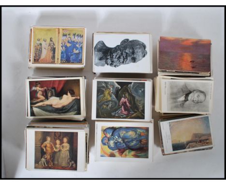 A researchers collection of fine art postcards, approx 1,000. All sizes, colour, B&amp;W both vintage and modern. Mostly clas