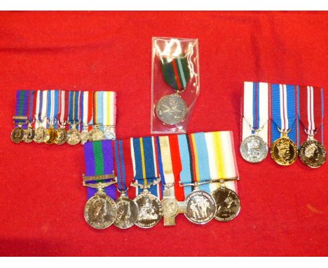 GENERAL SERVICE MEDAL GROUP, TO CPL WILKINSON RASC WITH CYPRUS BAR GROUP OF SIX TOGETHER WITH MINIATURES, CORONATION MEDALS A