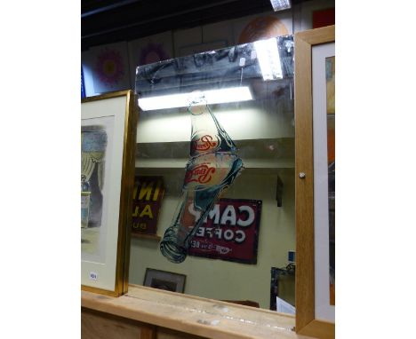 A VINTAGE PEPSI-COLA WALL MIRROR.   58 x 81cms.