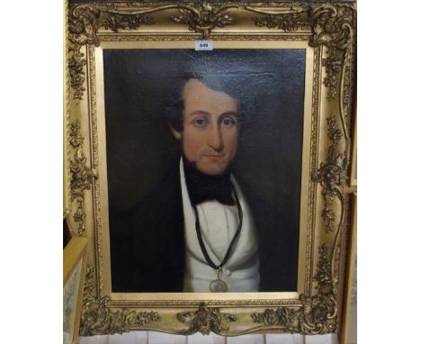 SCOTTISH SCHOOL Portrait of a gentleman, mid-19th Century, oil on canvas, 57 x 44cm Condition Report: Available upon request